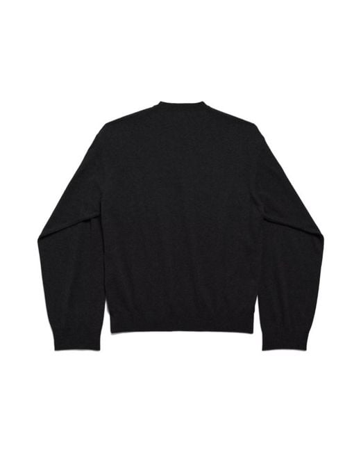Balenciaga Black Crewneck Sweater for men