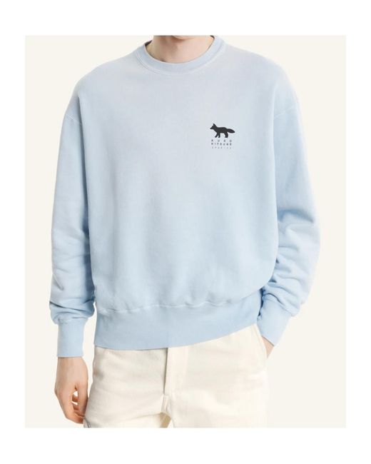 Maison Kitsuné Blue X Kuro Sunfaded Fox Sweat Shirt for men