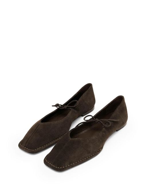Alohas Black Sway Leather Ballet Flats