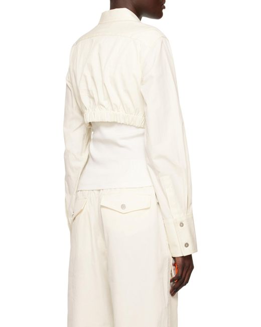 Dion Lee White Lapel Shirt