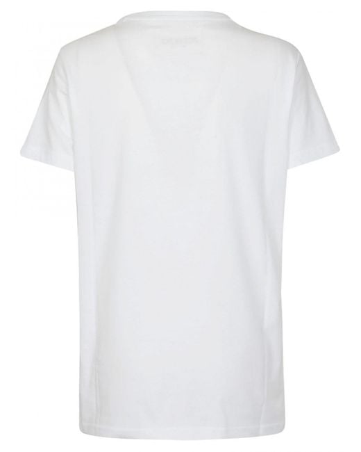 Iceberg White Logo Printed Short Sleeved T-Shirt