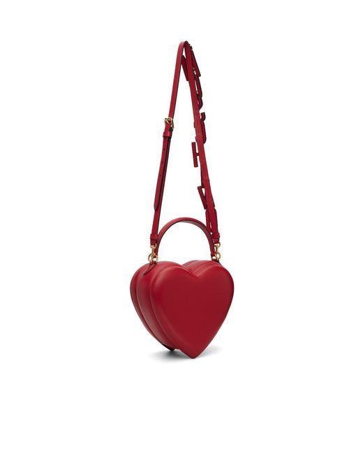 Moschino Red Love Me Heart-Shaped Shoulder Bag