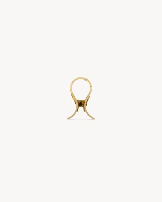 Saint Laurent Metallic Cassandre Claw Clip