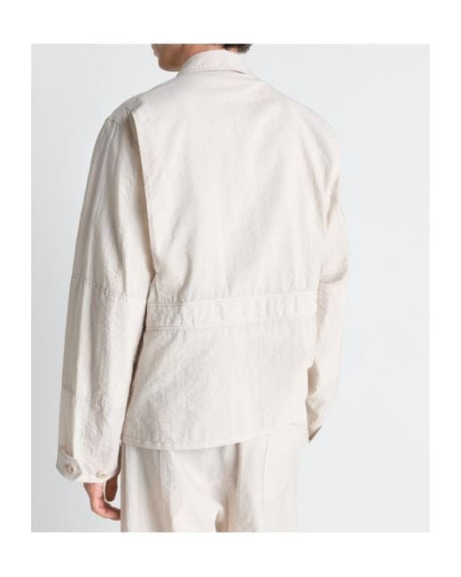 Lemaire White Pocket Zip Jacket for men