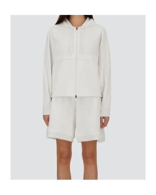 Herno White Zip-Up Windbreaker Hoodies