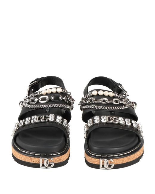 Dolce & Gabbana Black Technical Sandals