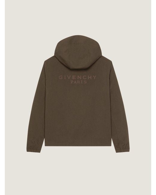 Givenchy Brown Windbreaker With Paris Embroidery for men