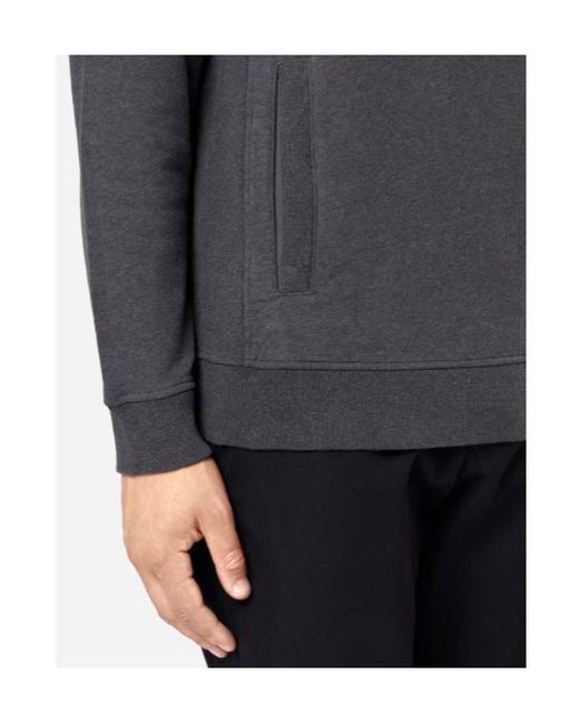 Stone Island Gray Compass Patch Drawstring Hoodie for men