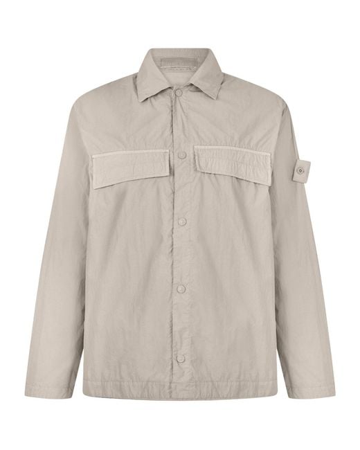 Stone Island Gray Shirt-Style Jacket for men