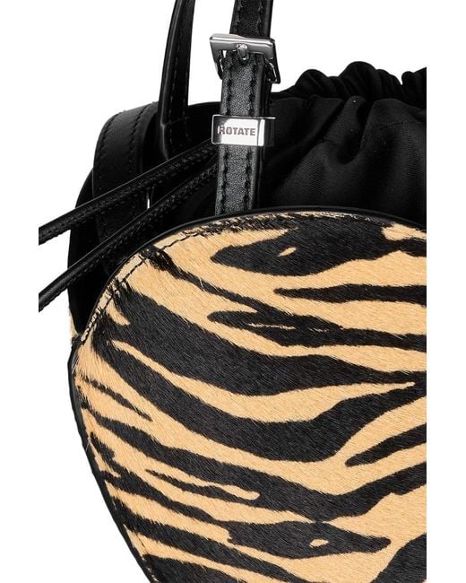 ROTATE BIRGER CHRISTENSEN Black Heart Leather Tote Bag
