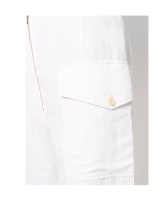 Stella McCartney White High-Waisted Trousers