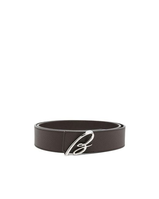 Brioni White Logo-Buckle Belt for men