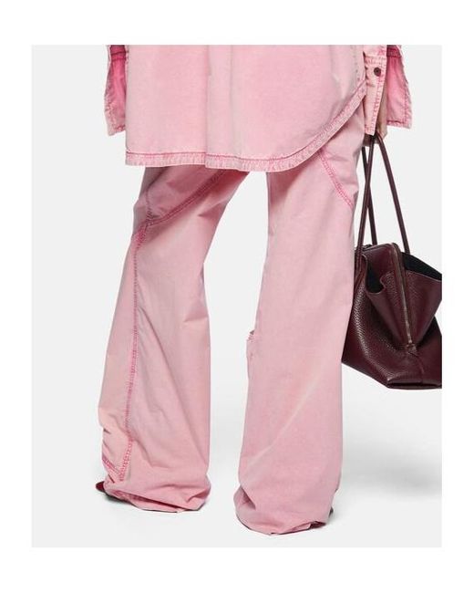 The Attico Pink Belt-Loop Casual Pants