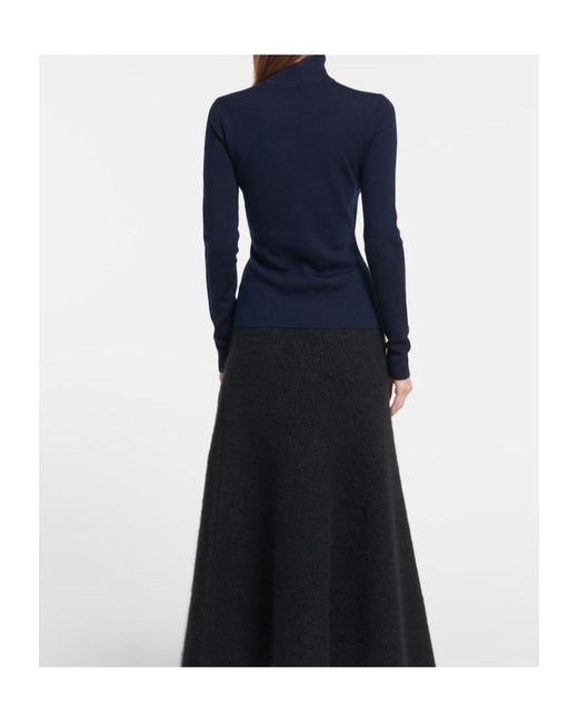 Gabriela Hearst Blue May Turtleneck Sweater