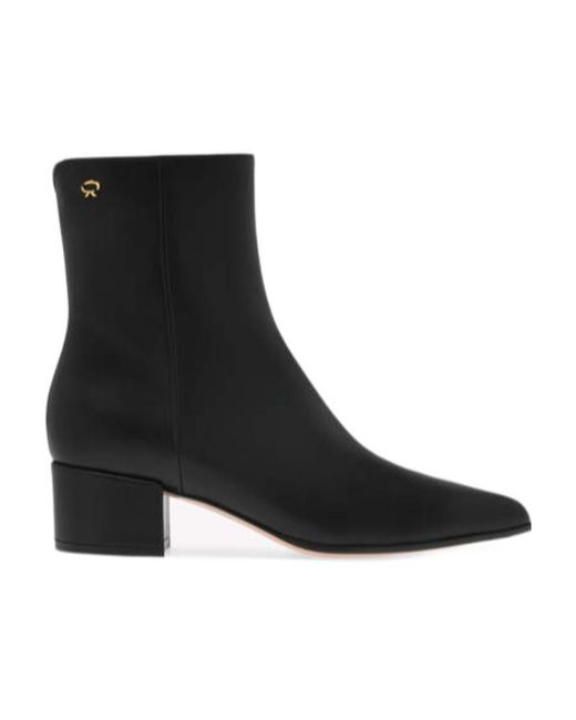 Gianvito Rossi Black Lyell 45 Ankle Boots