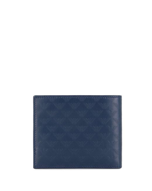Emporio Armani Blue Logo Details Wallet for men