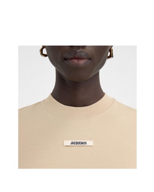 Jacquemus Natural Logo Patch Long-Sleeve Top