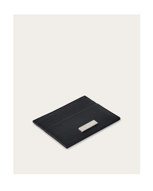 Ferragamo Black Logo Clip for men