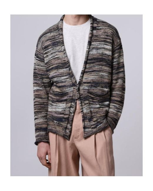 Roberto Collina Gray Giacca Con Collo Sciallato for men