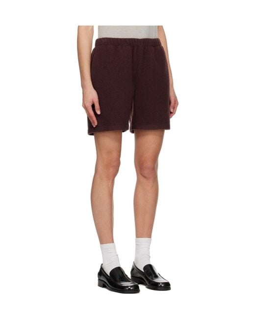 Rier Red Wool Fleece Shorts for men