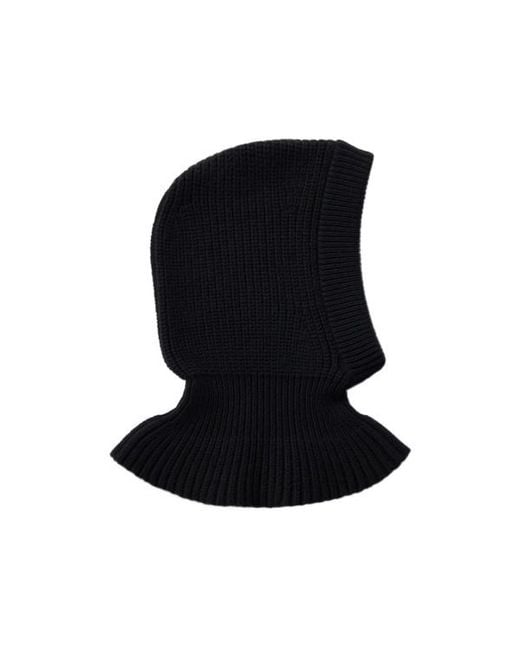 Lemaire Black Ribbed Hat for men