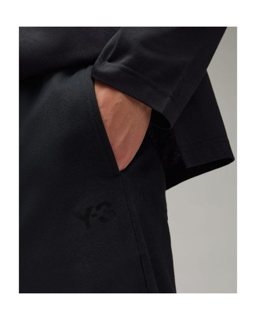 Y-3 Black French-Terry Drawstring Track Pants for men