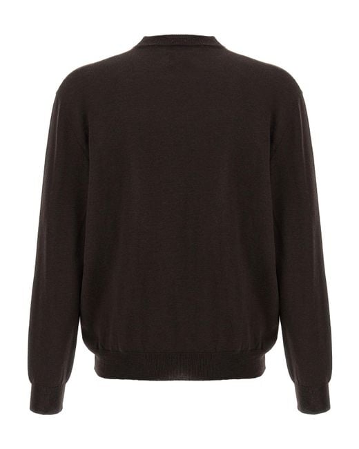 Magliano Black Patterned Jacquard Sweater for men