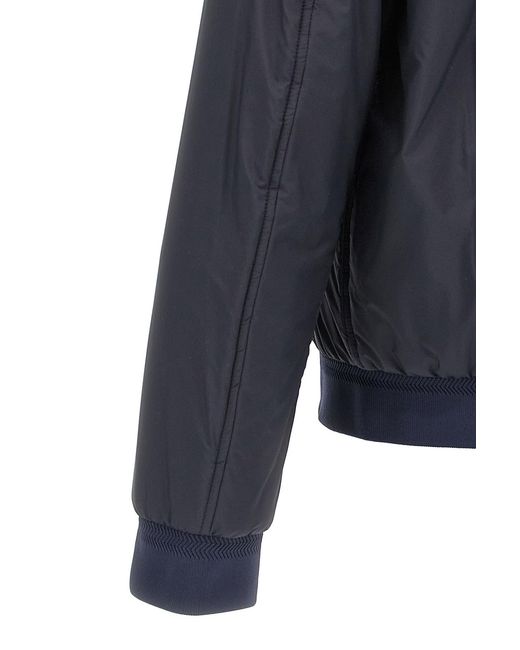 Herno Blue Zip-Up Bomber Jacket for men