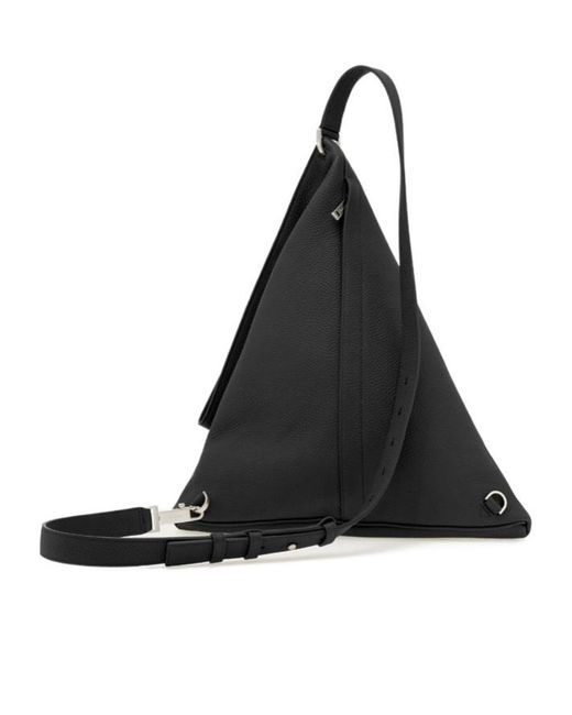 Ferragamo Black Medium Hug Buckle Sling Bag for men