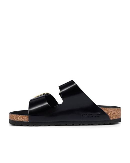 Birkenstock Black Adjustable Double Buckle Slippers