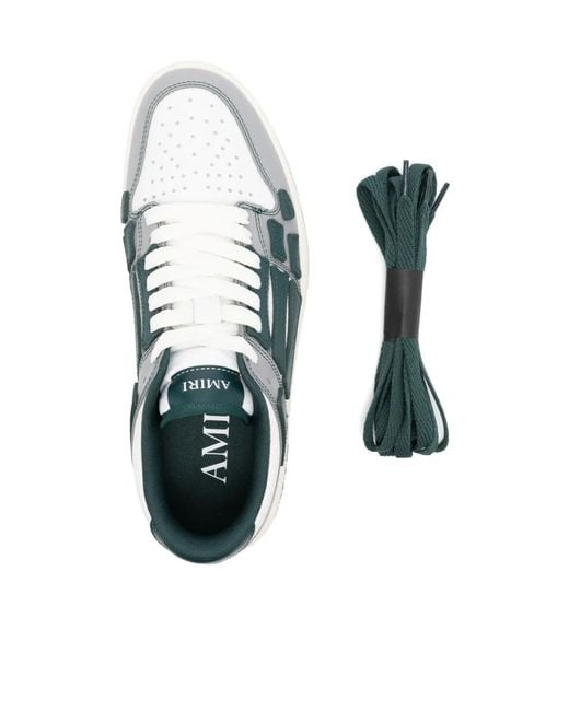 Amiri White Varsity Skel Top Low Sneakers for men