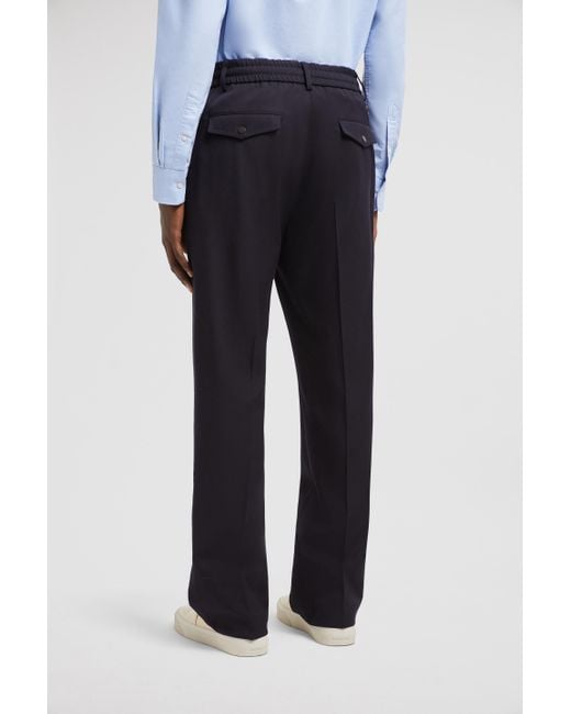 Moncler Black Logo Patch Tailored Trousers for men