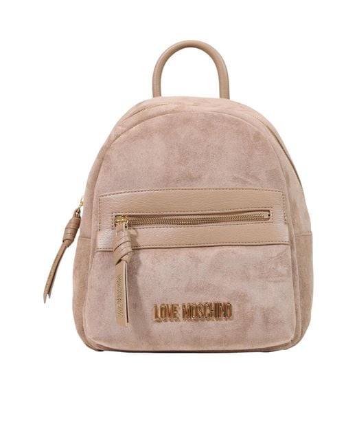 Moschino Natural Top-Handle Backpack