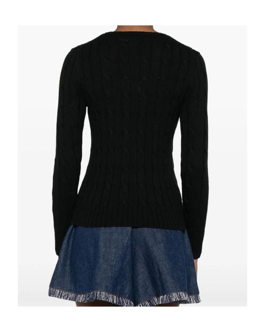Polo Ralph Lauren Black Pony Embroidered Crewneck Jumper