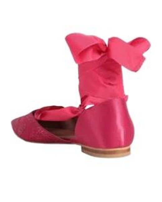 MAX&Co. Pink Water Drill Pointed Toe Flat Shoes