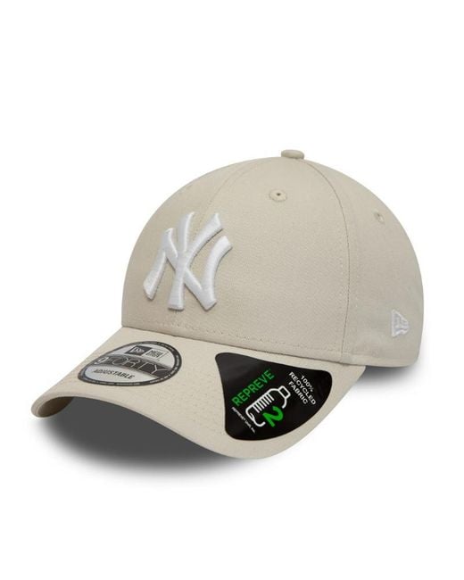 KTZ White New York Yankees Repreve League Essential Stone 9Forty Adjustable Cap for men
