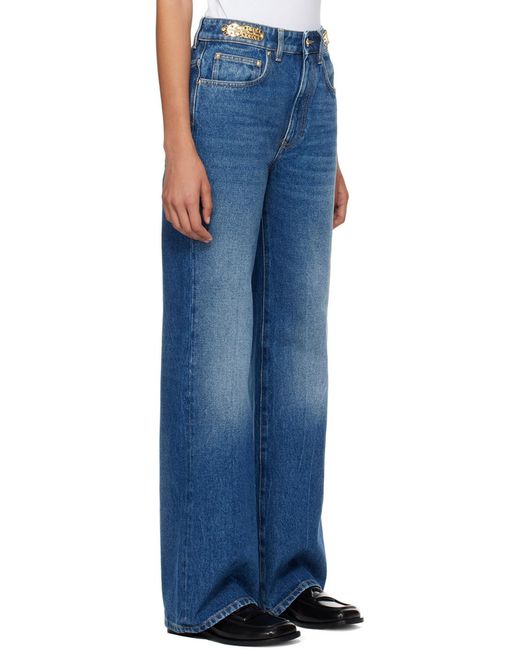 Rabanne Blue Baggy Wide-Leg Jeans