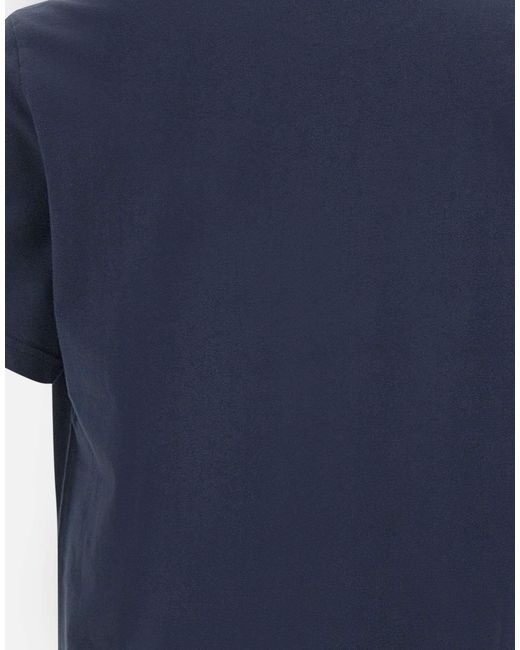 Aspesi Blue Silenzio Logo T-Shirt for men