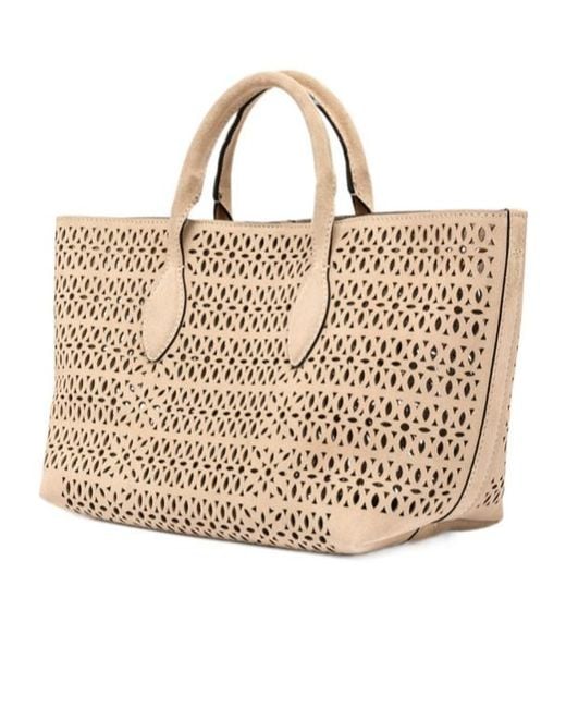 Gianni Chiarini Natural Mashup Perforated Tote Bag
