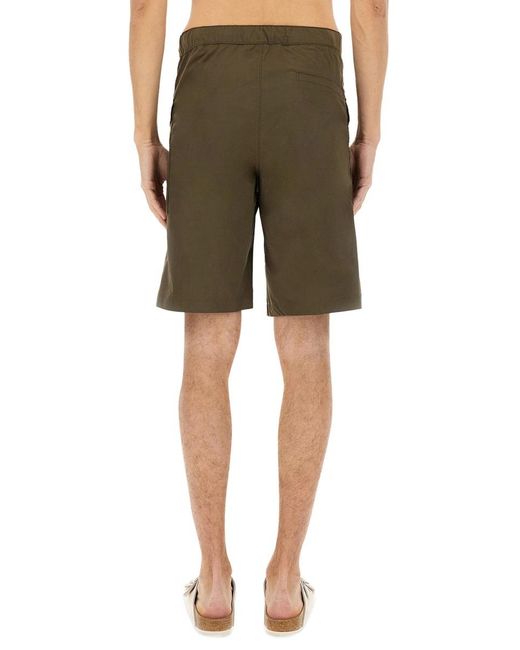 Aspesi Green Lou Bis Poplin Shorts for men