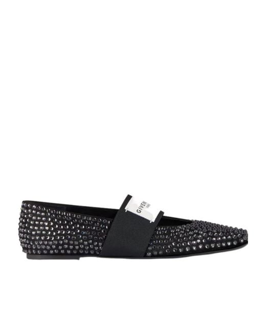 Givenchy Black Sliced Square Ballet Flats