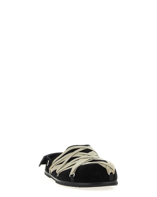 Rick Owens Black 'Megalace Mule Granola' Sabots for men