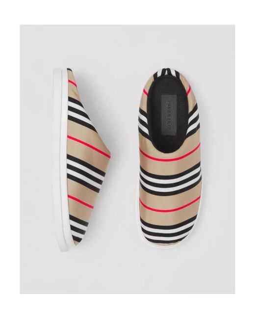 Burberry Multicolor Icon Stripe Backless Slippers