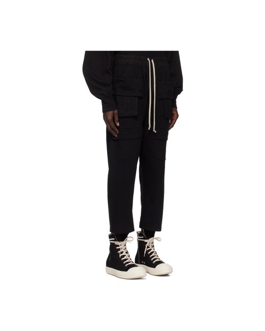 Rick Owens Black Drawstring Overalls for men
