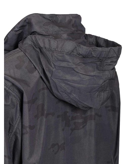 Stone Island Gray Faded Camo Ripstop Jacket for men