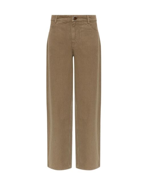 Christopher Esber Natural Straight-Leg Jeans With Belt Loops