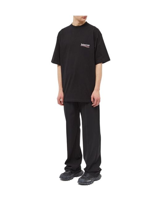 Balenciaga Black Straight-Leg Tailored Trousers for men