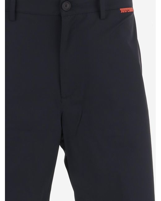 Just Cavalli Blue Logo Detail Stretch Shorts for men