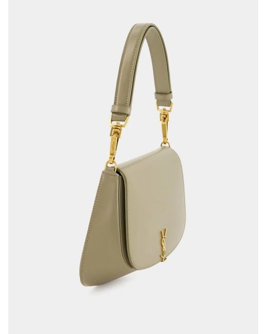 Saint Laurent White Mini Voltaire Leather Shoulder Bag