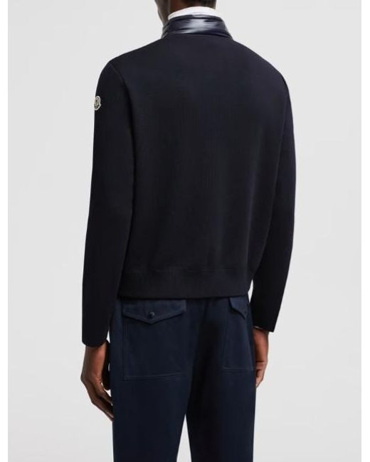 Moncler Blue Zip-Up Padded Jacket for men
